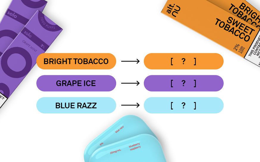 NEW: Updated Vape Flavour Names
