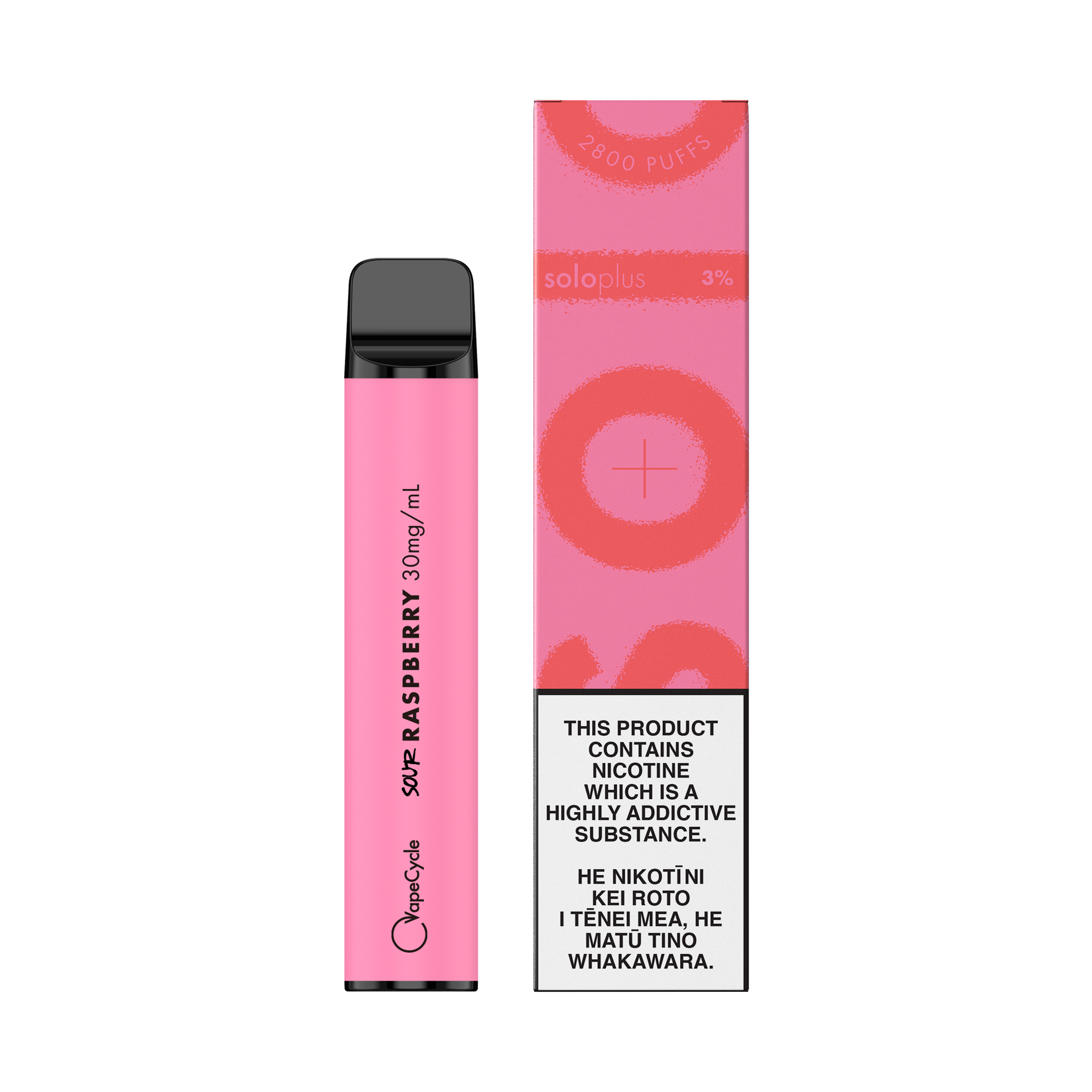 Sour Raspberry Disposable Vape by solo Plus