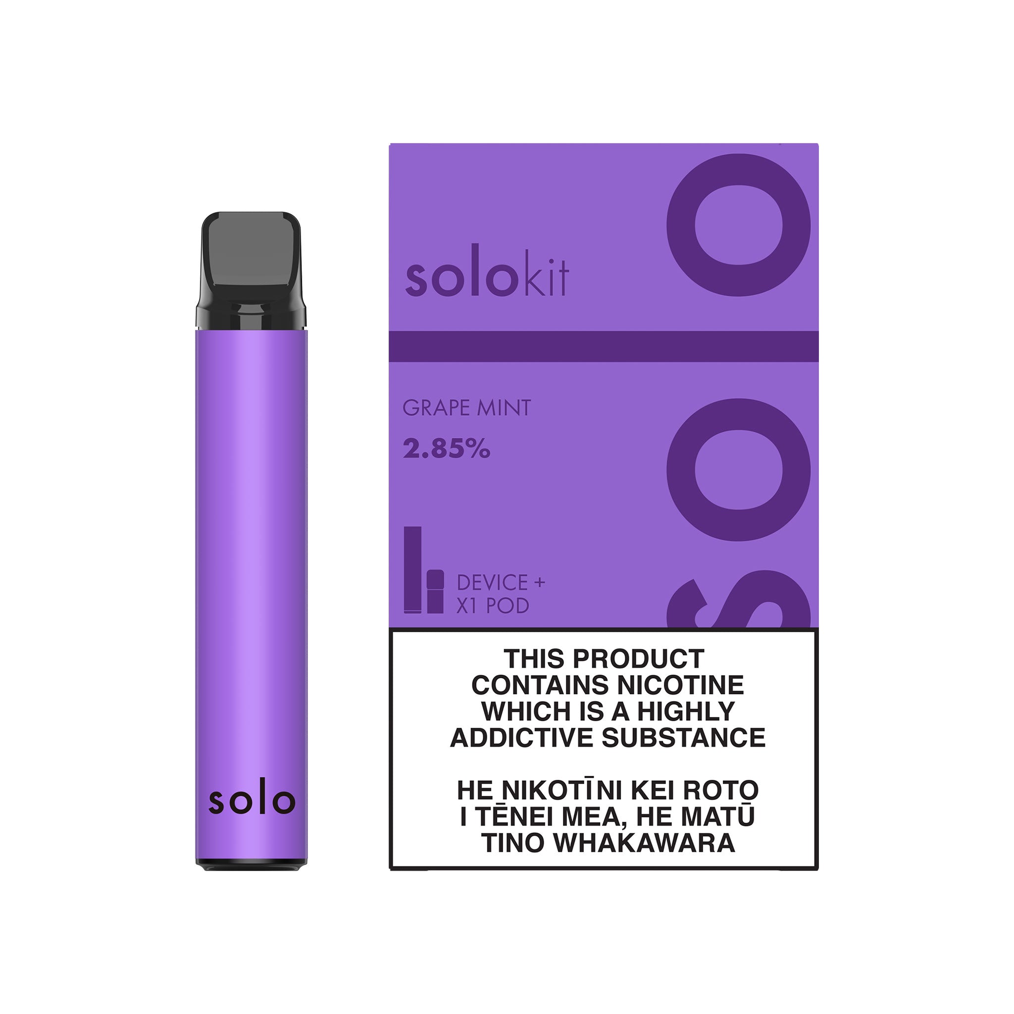 solo pod vape kit grape mint