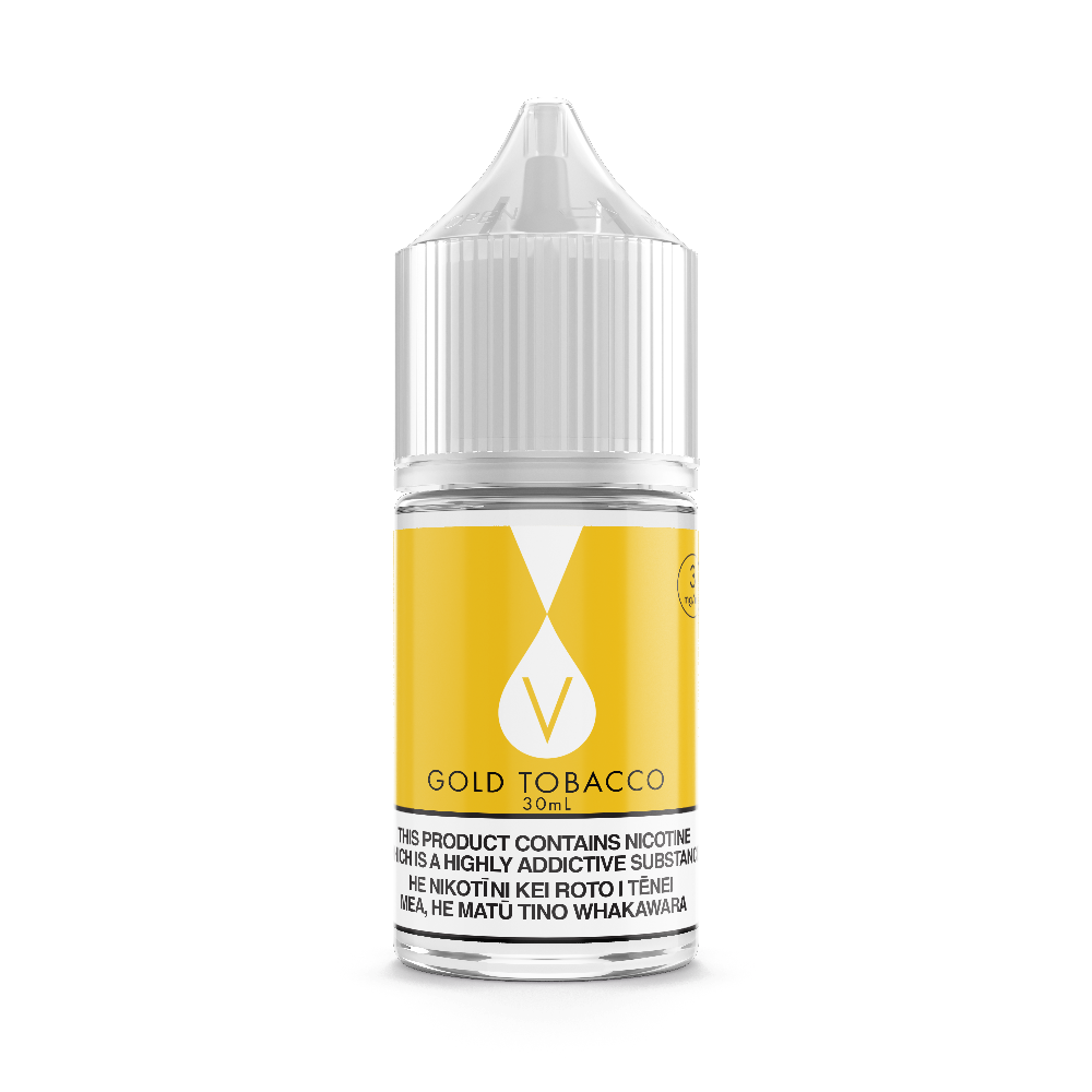 v-liquid gold tobacco e-juice bottle