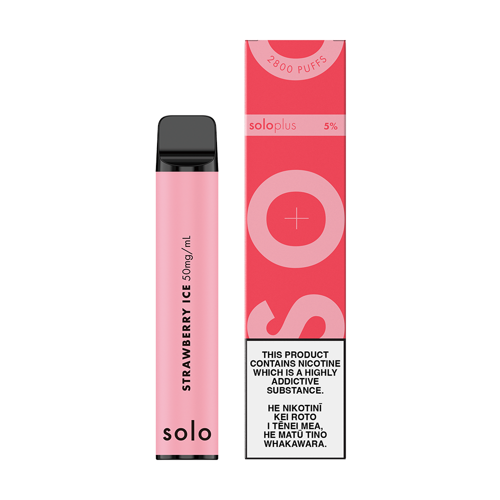 disposable vape solo plus strawberry ice