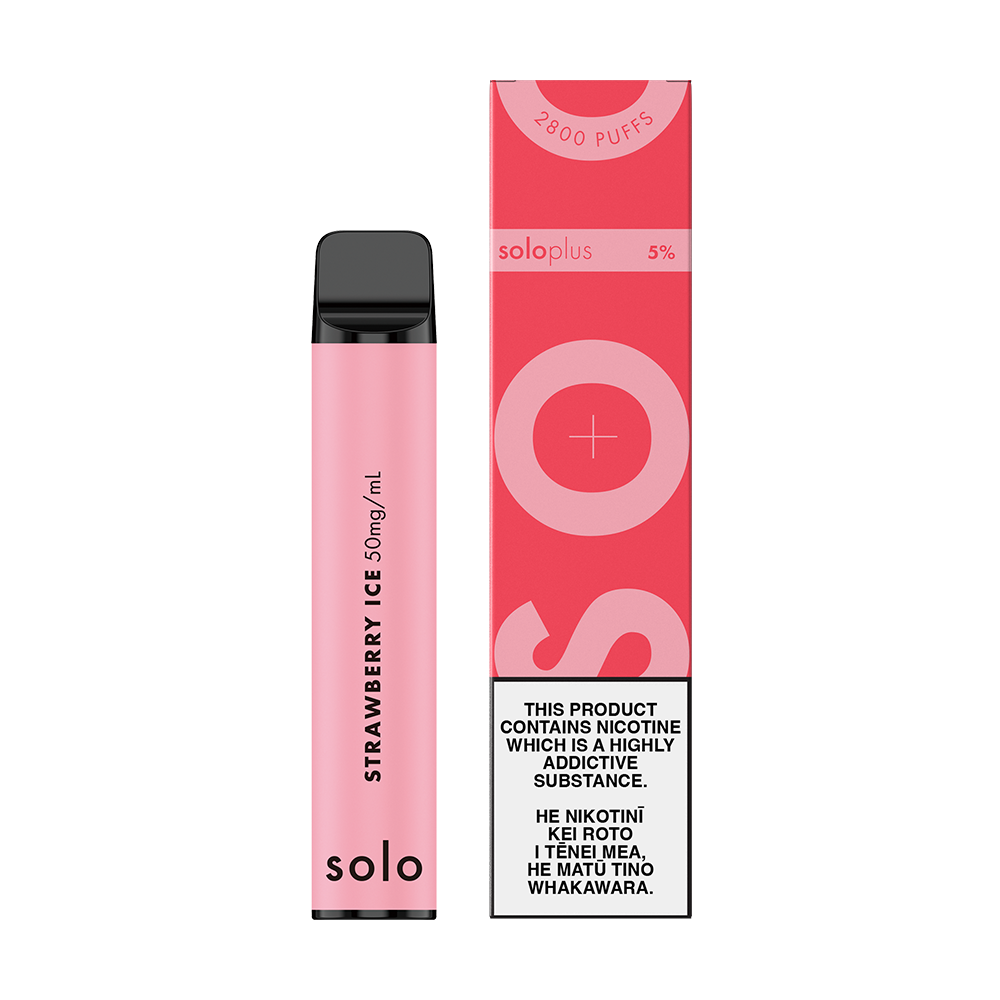 Strawberry Ice Disposable Vape by solo Plus