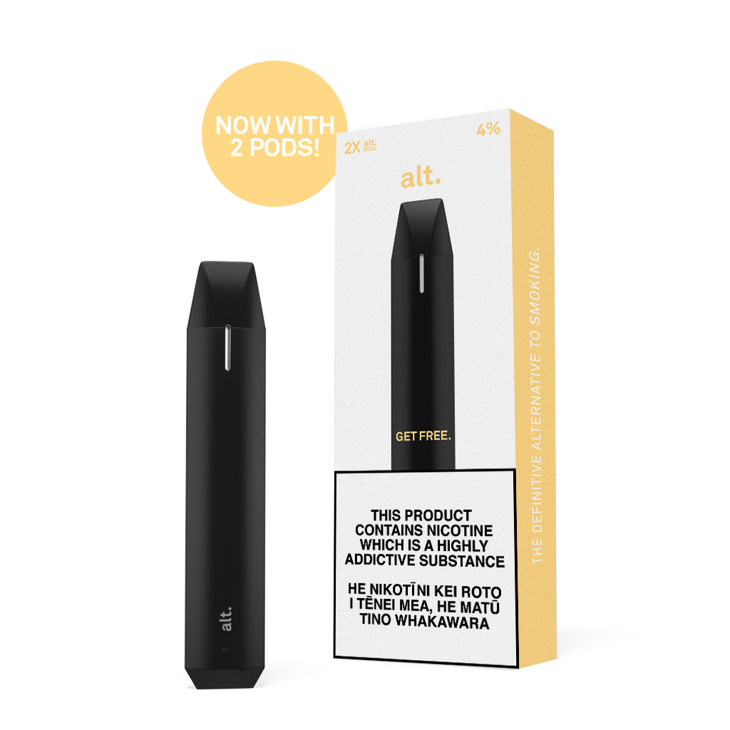 alt. vape pod kit gold tobacco